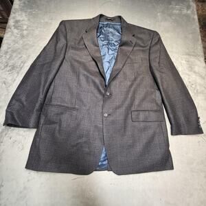 Marshall Field's Sport Coat Mens 48 Gray Check Tweed Wool Single-Breasted
